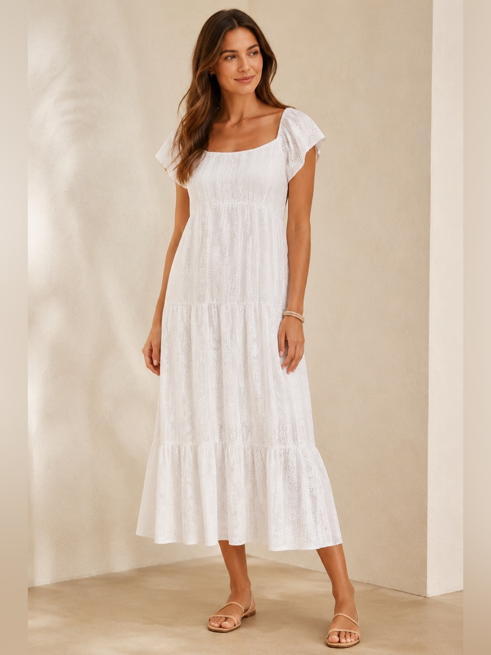 NWT Michael Kors White Eyelet Dress
